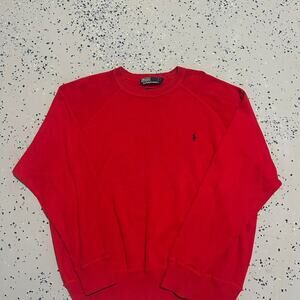 Vintage Polo by Ralph Lauren Red Pullover Sweater Knit Type